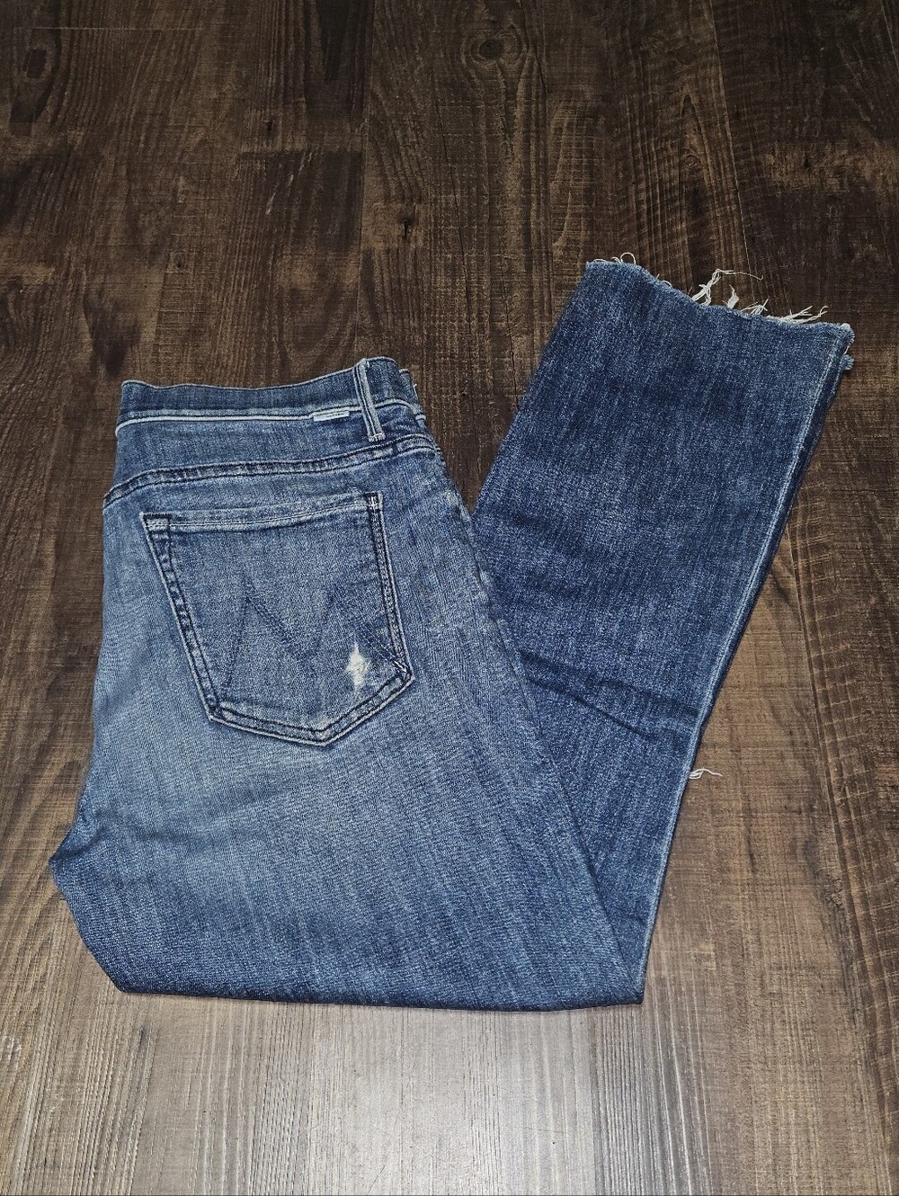 Mother The Insider Crop Fray Jeans - Picture 2 of 6